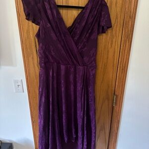 Harper High Low Dress in Deep Purple